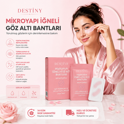 DESTİNY Mikroyapı İğneli Göz Altı Bantları | Koyu Halka ve Şişkinlik Karşıtı