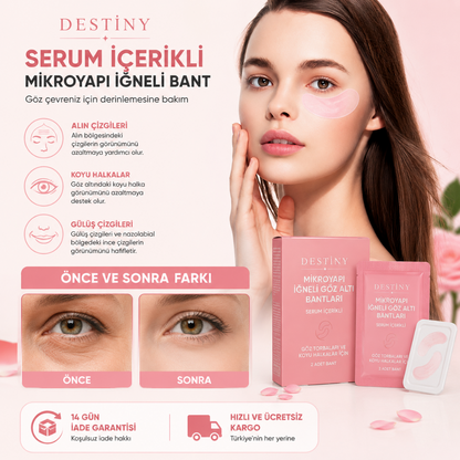 DESTİNY Mikroyapı İğneli Göz Altı Bantları | Koyu Halka ve Şişkinlik Karşıtı