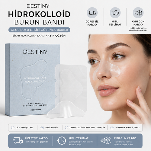 Gece Etkili Hidrokolloid Burun-Çene Bandı – Siyah Nokta Karşıtı Patch