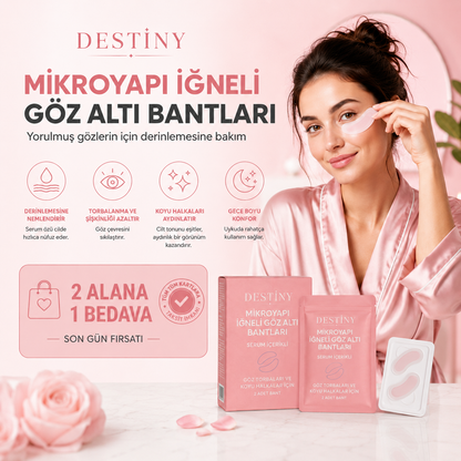 DESTİNY Mikroyapı İğneli Göz Altı Bantları | Koyu Halka ve Şişkinlik Karşıtı