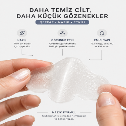 Gece Etkili Hidrokolloid Burun-Çene Bandı – Siyah Nokta Karşıtı Patch
