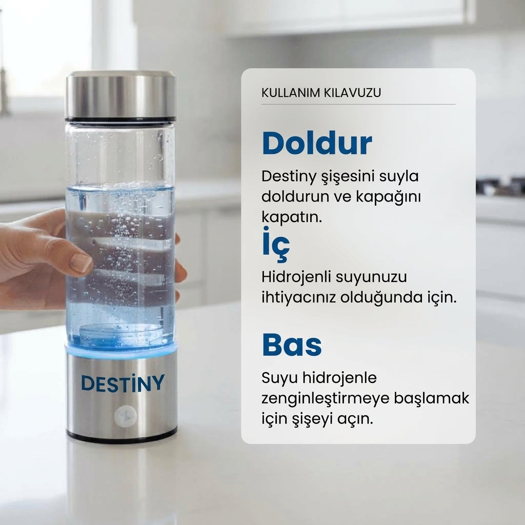 DESTİNY Hidrojenatör® Hidrojen Su Şişesi