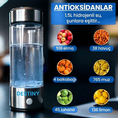 DESTİNY Hidrojenatör® Hidrojen Su Şişesi