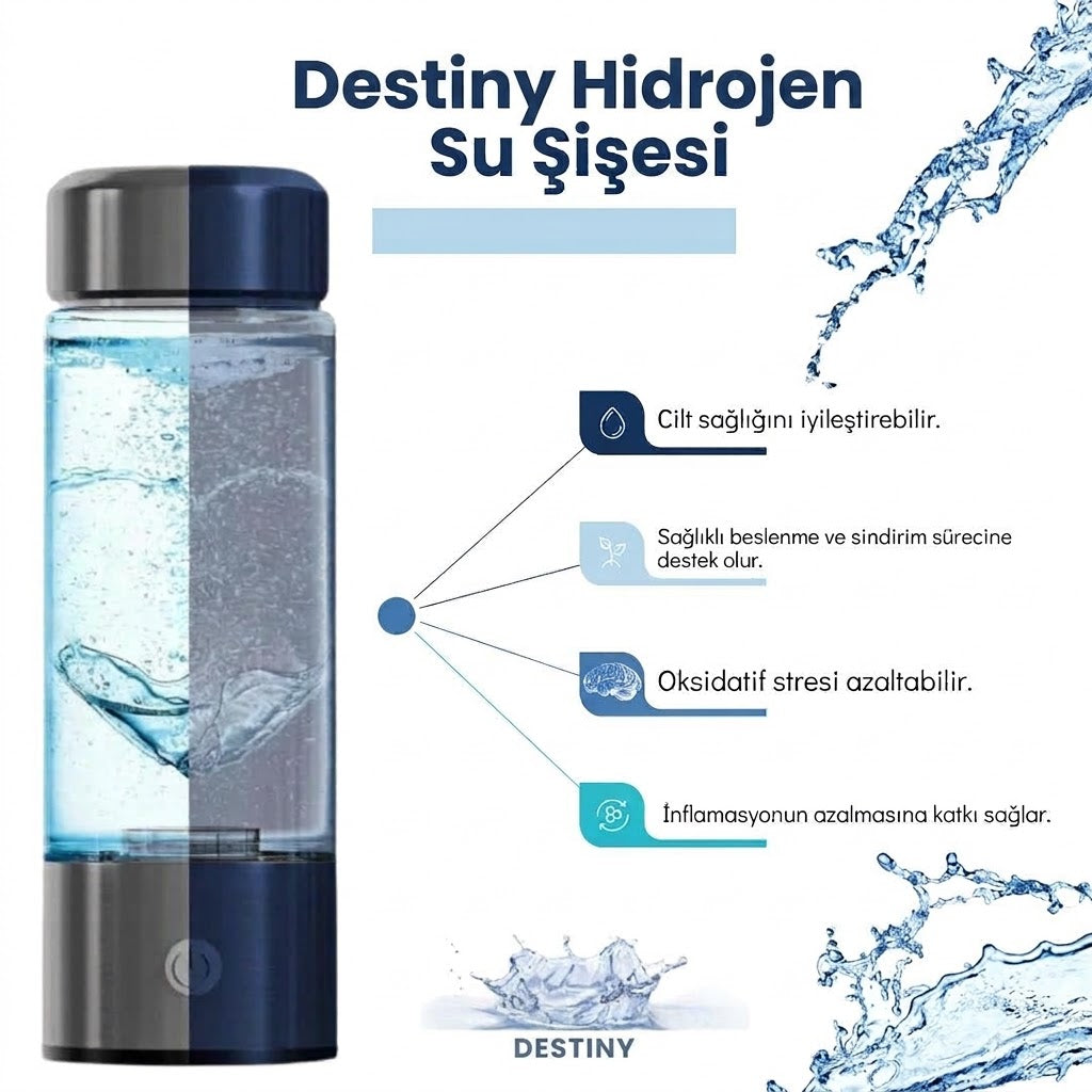 DESTİNY Hidrojenatör® Hidrojen Su Şişesi