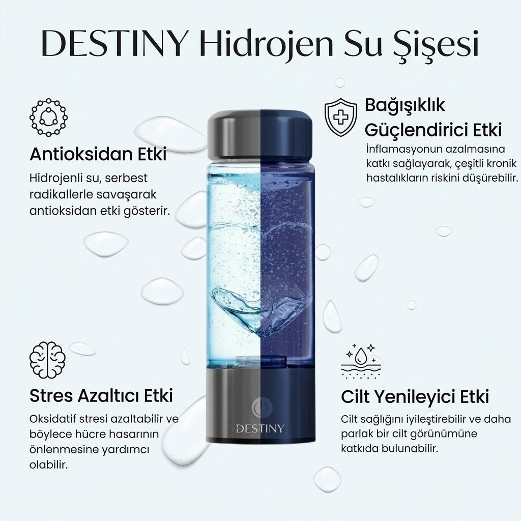 DESTİNY Hidrojenatör® Hidrojen Su Şişesi